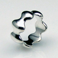 Seven Element Wave Form Sterling Silver Ring